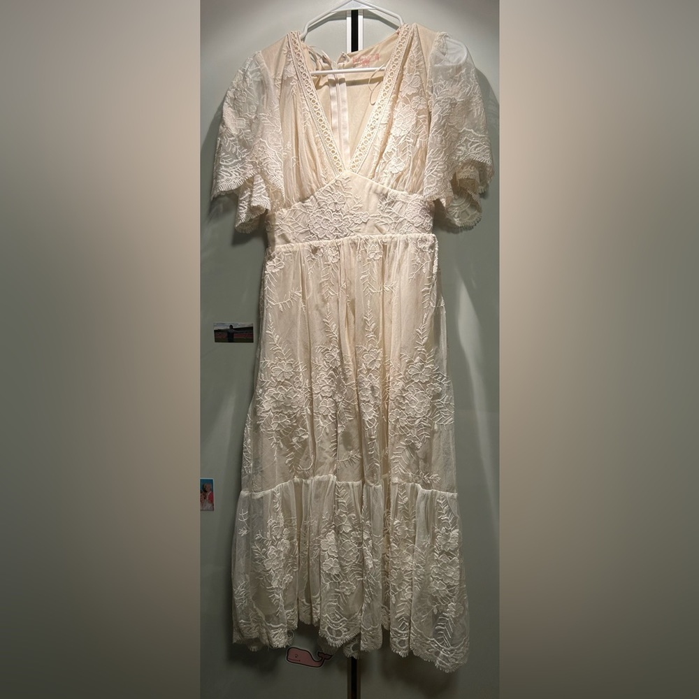 Baltic Born dress, size Small, white, lace, never worn